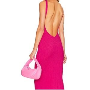 All The Ways backless midi dress in pink! XS